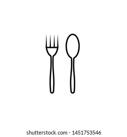 spoon and fork icon vector illustration