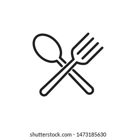 Restaurant Iconfood Icon Spoon Fork Icon Stock Vector (Royalty Free ...