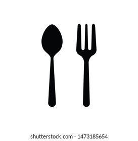 Spoon And Fork Icon Vector Illustration