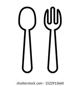spoon and fork icon vector illustration