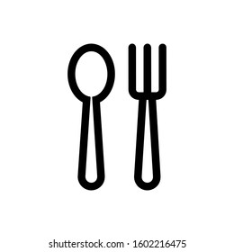 Spoon fork icon, vector illustration. Flat design style. vector spoon fork icon illustration isolated on white background, spoon fork icon Eps10. spoon fork icons graphic design vector symbols.