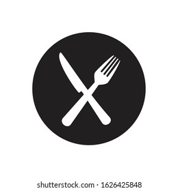 Spoon and Fork Icon Vector Illustration restourant icon line draw