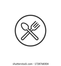 Spoon and Fork Icon Vector Illustration