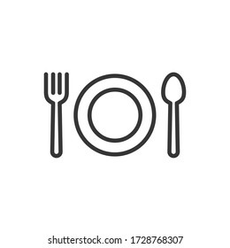 Spoon and Fork Icon Vector Illustration