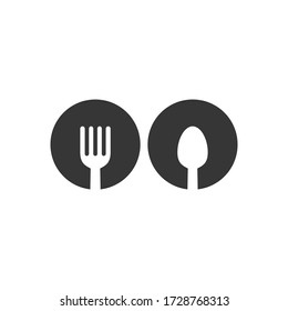 Spoon and Fork Icon Vector Illustration