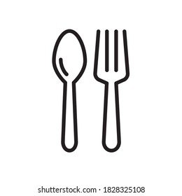 Spoon and Fork Icon Vector Illustration Design