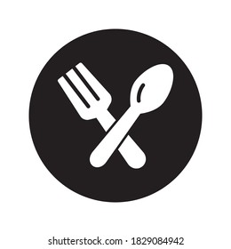 Spoon and Fork Icon Vector Illustration Design