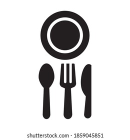 Spoon and Fork Icon Vector Illustration Design