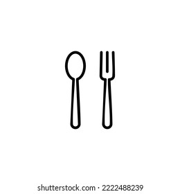 spoon and fork icon vector illustration. spoon, fork and knife icon vector. restaurant sign and symbol