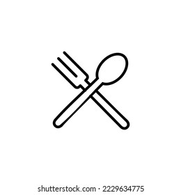 spoon and fork icon vector illustration. spoon, fork and knife icon vector. restaurant sign and symbol