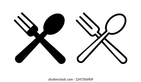 spoon and fork icon vector illustration. spoon, fork and knife icon vector. restaurant sign and symbol