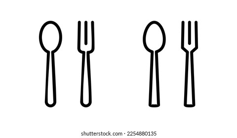 spoon and fork icon vector illustration. spoon, fork and knife icon vector. restaurant sign and symbol