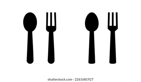 spoon and fork icon vector illustration. spoon, fork and knife icon vector. restaurant sign and symbol