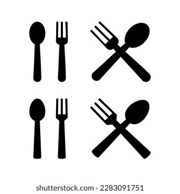 spoon and fork icon vector illustration. spoon, fork and knife icon vector. restaurant sign and symbol