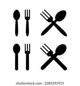 spoon and fork icon vector illustration. spoon, fork and knife icon vector. restaurant sign and symbol