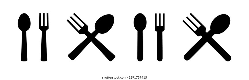 spoon and fork icon vector illustration. spoon, fork and knife icon vector. restaurant sign and symbol