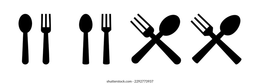 spoon and fork icon vector illustration. spoon, fork and knife icon vector. restaurant sign and symbol