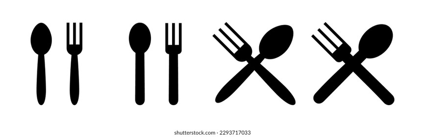 spoon and fork icon vector illustration. spoon, fork and knife icon vector. restaurant sign and symbol