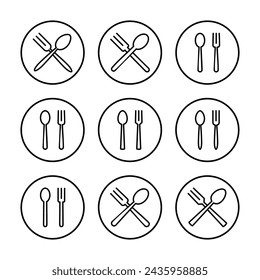 spoon and fork icon vector illustration. spoon, fork and knife icon vector. restaurant sign and symbol