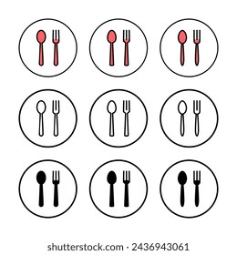 spoon and fork icon vector illustration. spoon, fork and knife icon vector. restaurant sign and symbol