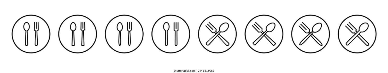 spoon and fork icon vector illustration. spoon, fork and knife icon vector. restaurant sign and symbol