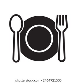 spoon and fork icon vector illustration design template