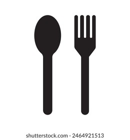 Löffel und Gabel Symbol Vektorillustration Design Vorlage