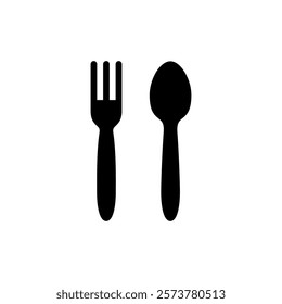 spoon and fork icon vector illustration. spoon, fork and knife icon vector. restaurant sign and symbol