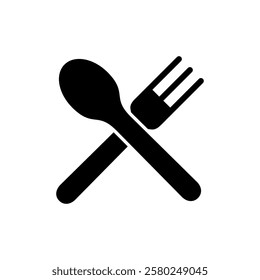 spoon and fork icon vector illustration. spoon, fork and knife icon vector. restaurant sign and symbol