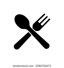 spoon and fork icon vector illustration. spoon, fork and knife icon vector. restaurant sign and symbol