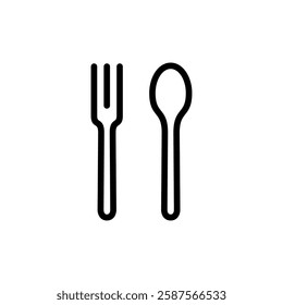 spoon and fork icon vector illustration. spoon, fork and knife icon vector. restaurant sign and symbol