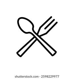 spoon and fork icon vector illustration. spoon, fork and knife icon vector. restaurant sign and symbol
