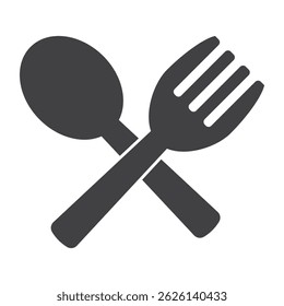 
spoon and fork icon vector illustration