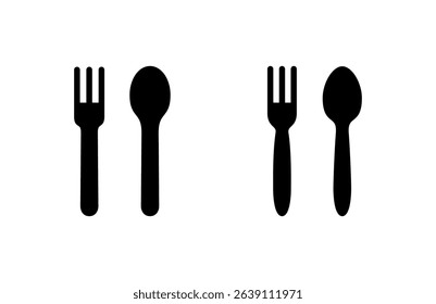 spoon and fork icon vector illustration. spoon, fork and knife icon vector. restaurant sign and symbol