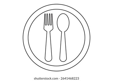 spoon and fork icon vector illustration. spoon, fork and knife icon vector. restaurant sign and symbol.