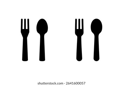 spoon and fork icon vector illustration. spoon, fork and knife icon vector. restaurant sign and symbol