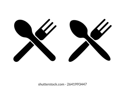 spoon and fork icon vector illustration. spoon, fork and knife icon vector. restaurant sign and symbol