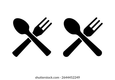 spoon and fork icon vector illustration. spoon, fork and knife icon vector. restaurant sign and symbol