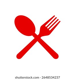 Spoon and fork icon vector illustration