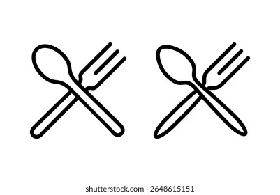 spoon and fork icon vector illustration. spoon, fork and knife icon vector. restaurant sign and symbol
