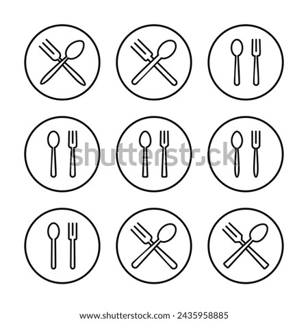 spoon and fork icon vector illustration. spoon, fork and knife icon vector. restaurant sign and symbol