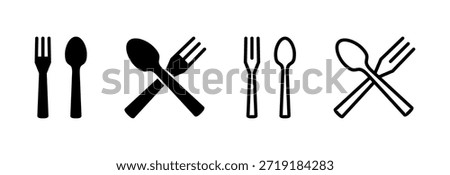 spoon and fork icon vector illustration. spoon, fork and knife icon vector. restaurant sign and symbol