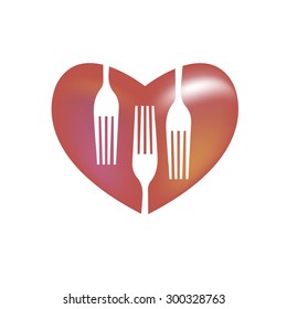 spoon fork icon vector kitchen illustration restaurant 