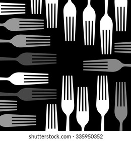 spoon fork icon vector kitchen illustration restaurant 