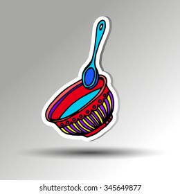 spoon fork icon vector kitchen illustration restaurant