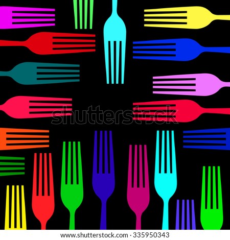 spoon fork icon vector kitchen illustration restaurant 