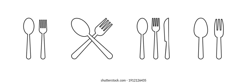 spoon and fork icon vector. spoon, fork and knife icon vector. restaurant icon