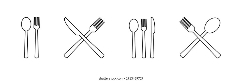 spoon and fork icon vector. spoon, fork and knife icon vector. restaurant icon