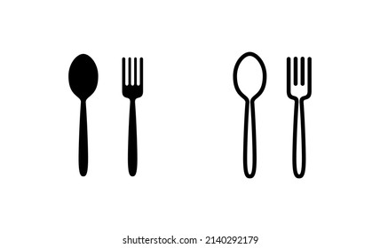 spoon and fork icon vector. spoon, fork and knife icon vector. restaurant sign and symbol