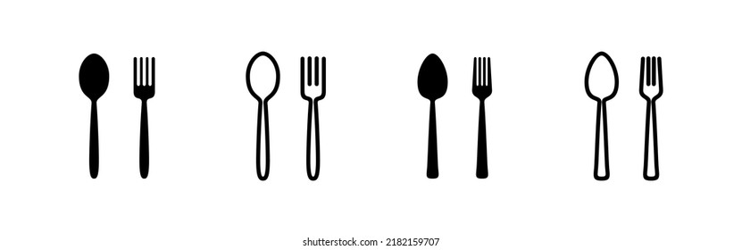 spoon and fork icon vector. spoon, fork and knife icon vector. restaurant sign and symbol
